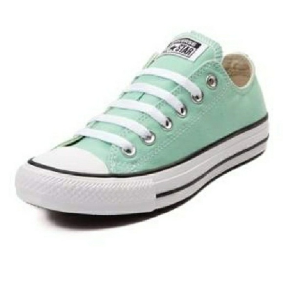 mint green converse low tops